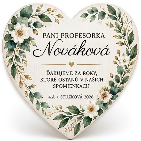 Darček pre triednu učiteľku na stužkovú s menom
