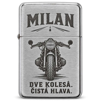 Zapaľovač pre motorkára s menom – darček na jeho cesty