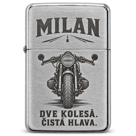 Zapaľovač pre motorkára s menom – darček na jeho cesty