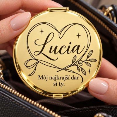 Zrkadielko s menom pre ženu – môj najkrajší dar si ty