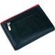Dámska kožená peňaženka čierna, červená zo zadnej strany