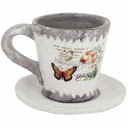 BUTTERFLY keramický kvetináč s motýlikom width=