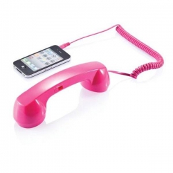 Ružové retro slúchadlo k mobilu pre ženy width=