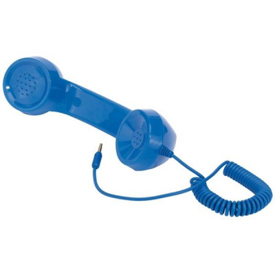 Retro slúchadlo na telefonovanie modrá farba