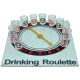 Sklenená alkoholová ruleta  so šípkou