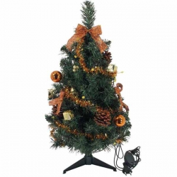 Ozdobený vianočný stromček s LED svetlami width=