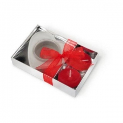Valentínsky svietnik v tvare srdiečka v darčekovom balení width=