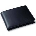 Čierna kožená peňaženka pre muža