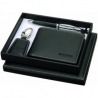 Luxusná súprava Balmain - pero, peňaženka, kľúčenka čierna farba