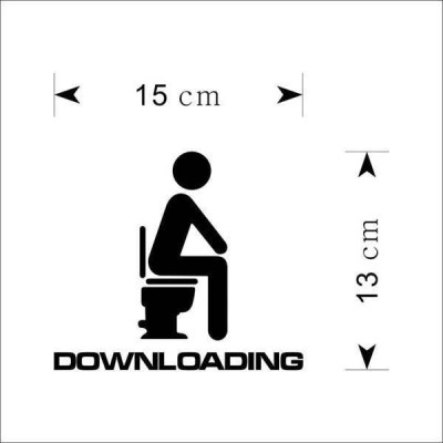 Humorná samolepka na toaletu DOWNLOADING