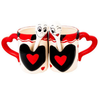 HEART hrnčeky s lyžičkami