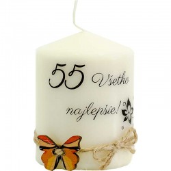 Darček na 55 narodeniny - sviečka s motýlikom width=