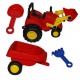 Červený traktor do piesku
