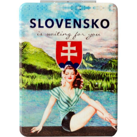 Retro zrkadielko do kabelky Slovakia