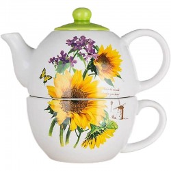 Súprava na čaj čajník s hrnčekom slnečnica
