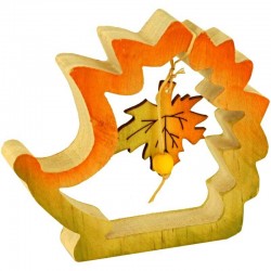 Vyrezávaný ježko z dreva  - dekorácia na jeseň width=