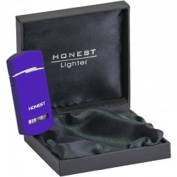 Modro chrómový značkový zapaľovač HONEST - darčekové balenie width=