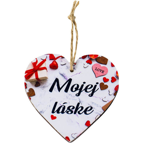 Drevené srdiečko Mojej láske s magnetkou