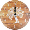 Kuchynské nástenné hodiny drevo s maľbou