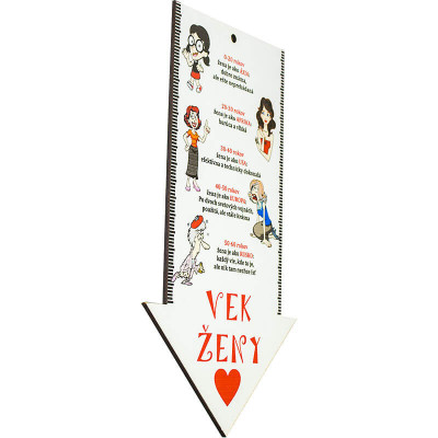 Vtipná tabuľka vek ženy