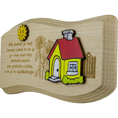 Drevená tabuľka môj domček