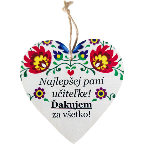 Srdiečko pre najlepšiu pani učiteľku