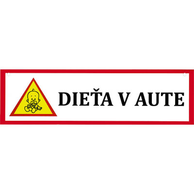 Tabuľka Dieťa v aute