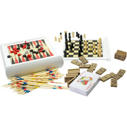 Päť hier v jednom – mikádo, šach, karty, domino, Backgammon width=