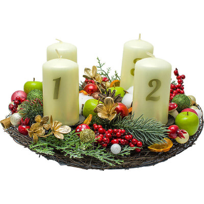 Veniec na adventný stôl