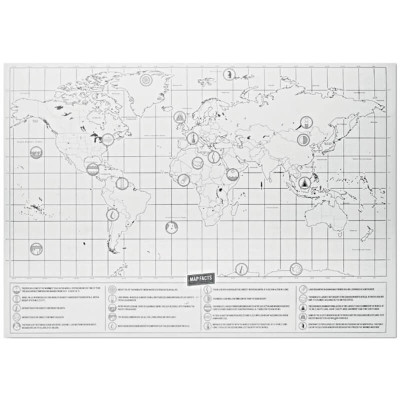 Stieracia mapa sveta 42 x 30 cm