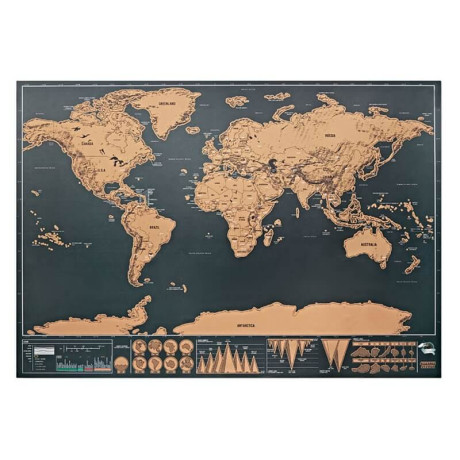 Stieracia mapa sveta 42 x 30 cm