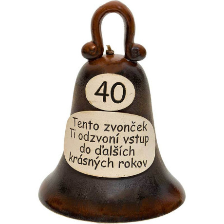 Keramický zvonček na 40
