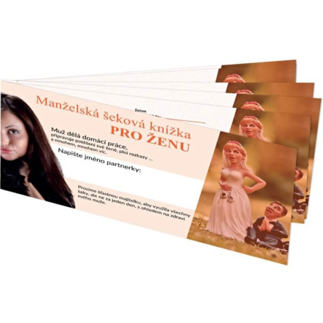 Manželská šeková knižka pre ženu