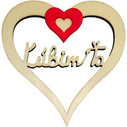 Drevené srdce s nápisom Ľúbim ťa width=