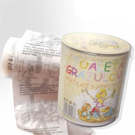 Vtipný toaletný papier gratulovák