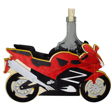 Originálny darček pre motorkára – fľaša s pohárikmi