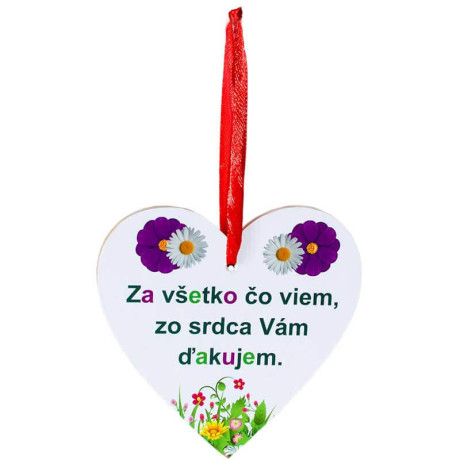 Poďakovanie učiteľke na konci školského roka