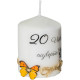 Všetko najlepšie k 20 narodeninám – sviečka s motýľom