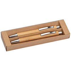 Písacia sada z bambusu pentelka a pero v darčekovej krabičke