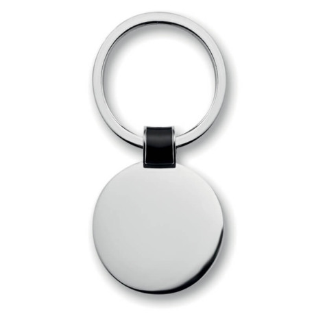 Elegantný okrúhly kovový prívesok na kľúče