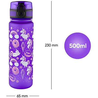BAAGL Tritanová fľaša na pitie s motívom jednorožca 500 ml