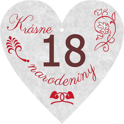 Srdiečko na 18 narodeniny s vlastným menom