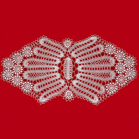 Ručne háčkovaný obrus – butterfly