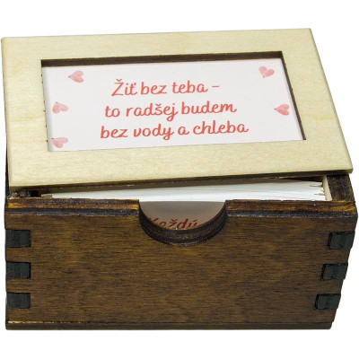 Zamilované citáty o láske pre muža aj ženu v darčekovej krabičke