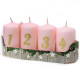Ružové adventné sviečky s číslami