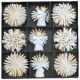 Slamené ozdoby na vianočný stromček perleťové - 33 kusov