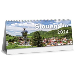 Stolový stĺpcový kalendár Slovensko 2024