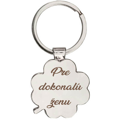 Prívesok na kľúče pre dokonalú ženu v tvare štvorlístka