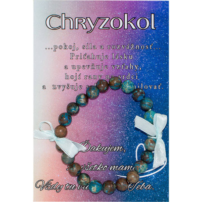 Náramok Chryzokol pre mamičku s vyznaním