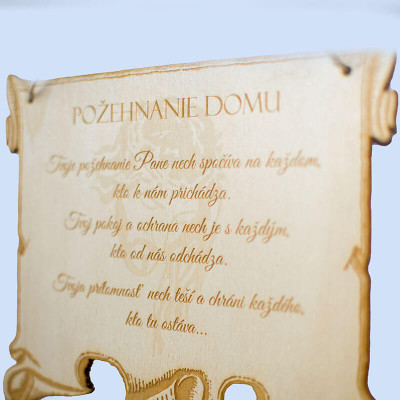 Drevená tabuľka Požehnanie domu - darček pre všetky generácie